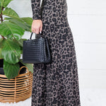 Putnam Dark Grey Leopard Maxi Skirt Molly Bracken