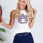 Queen of Sparkles Auburn Gingham AU Ribbed Tank