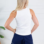 Queen of Sparkles Auburn Gingham AU Ribbed Tank
