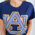 Queen of Sparkles Auburn Gingham AU Tee