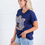 Queen of Sparkles Auburn Gingham AU Tee