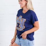 Queen of Sparkles Auburn Gingham AU Tee
