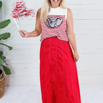 Queen of Sparkles Bama Striped Sweater Tank