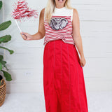 Queen of Sparkles Bama Striped Sweater Tank
