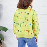 Queen of Sparkles Lime Skeleton Sweatshirt