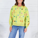 Queen of Sparkles Lime Skeleton Sweatshirt