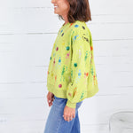 Queen of Sparkles Lime Skeleton Sweatshirt