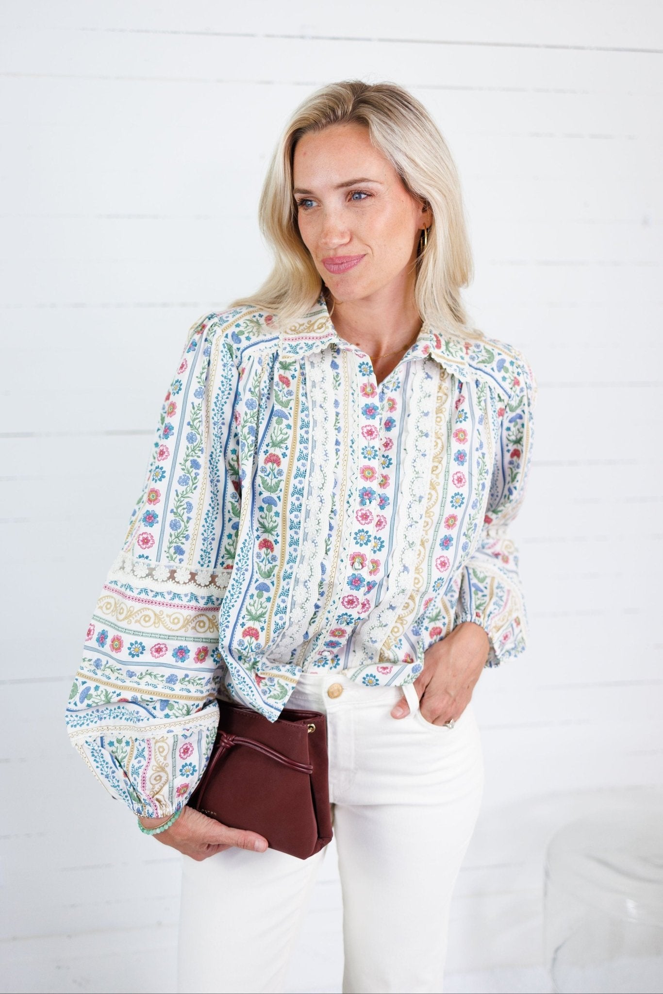 Queenie French Cottage Floral Top Karlie