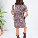 Quincy Animal Faux Suede Mini Dress Fate