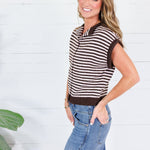 Quincy Brown + Pink Striped Sweater Entro