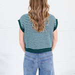 Quincy Pine + Aqua Striped Sweater Entro