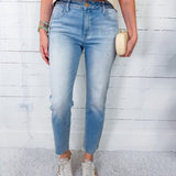 Rachael Performance High Rise Raw Hem Jean KUT