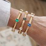 Radiant Stones – Jeweled Stretch Bangle Bracelet - A3 Accessories - Jewelry - Clover + Bee