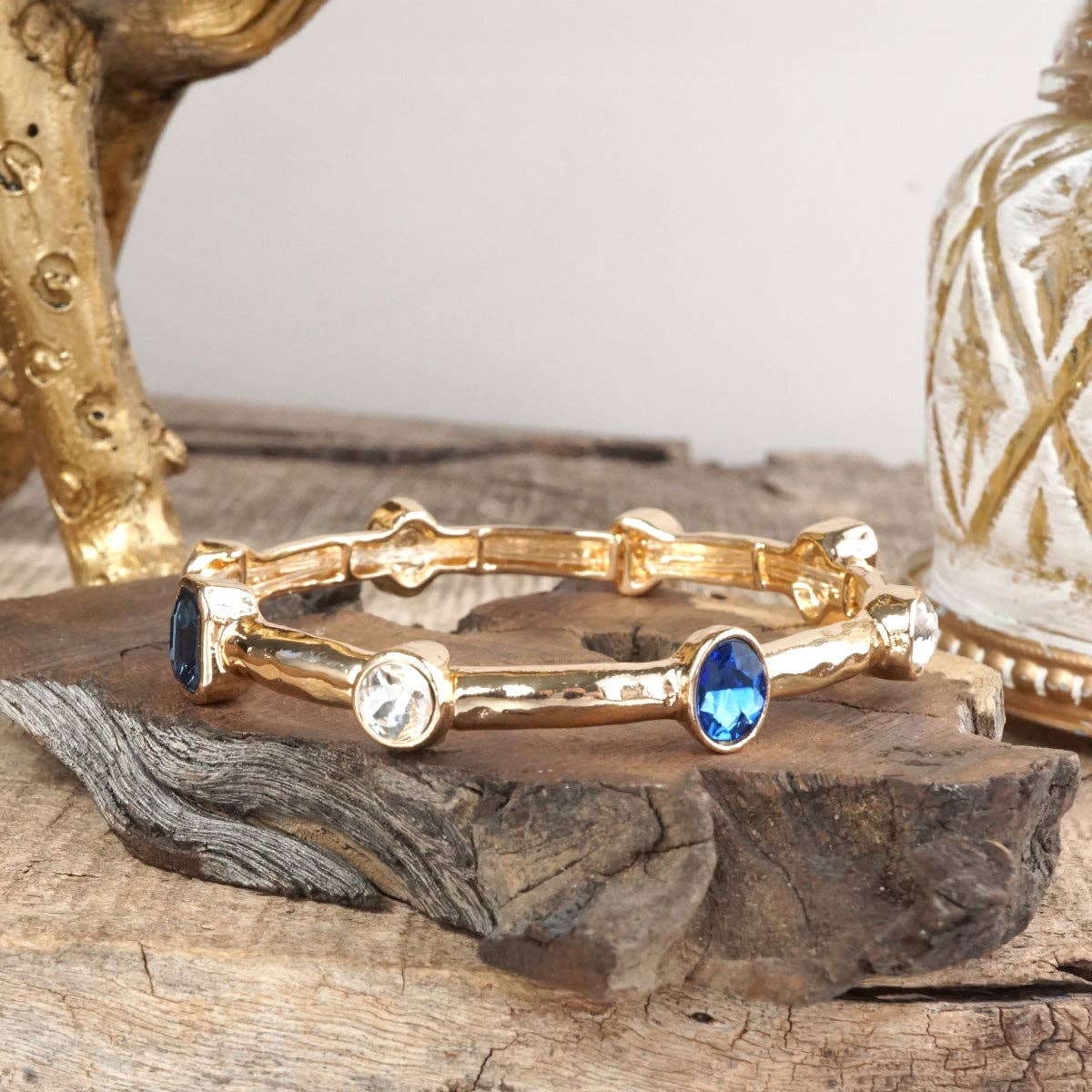 Radiant Stones – Jeweled Stretch Bangle Bracelet - A3 Accessories - Jewelry - Clover + Bee