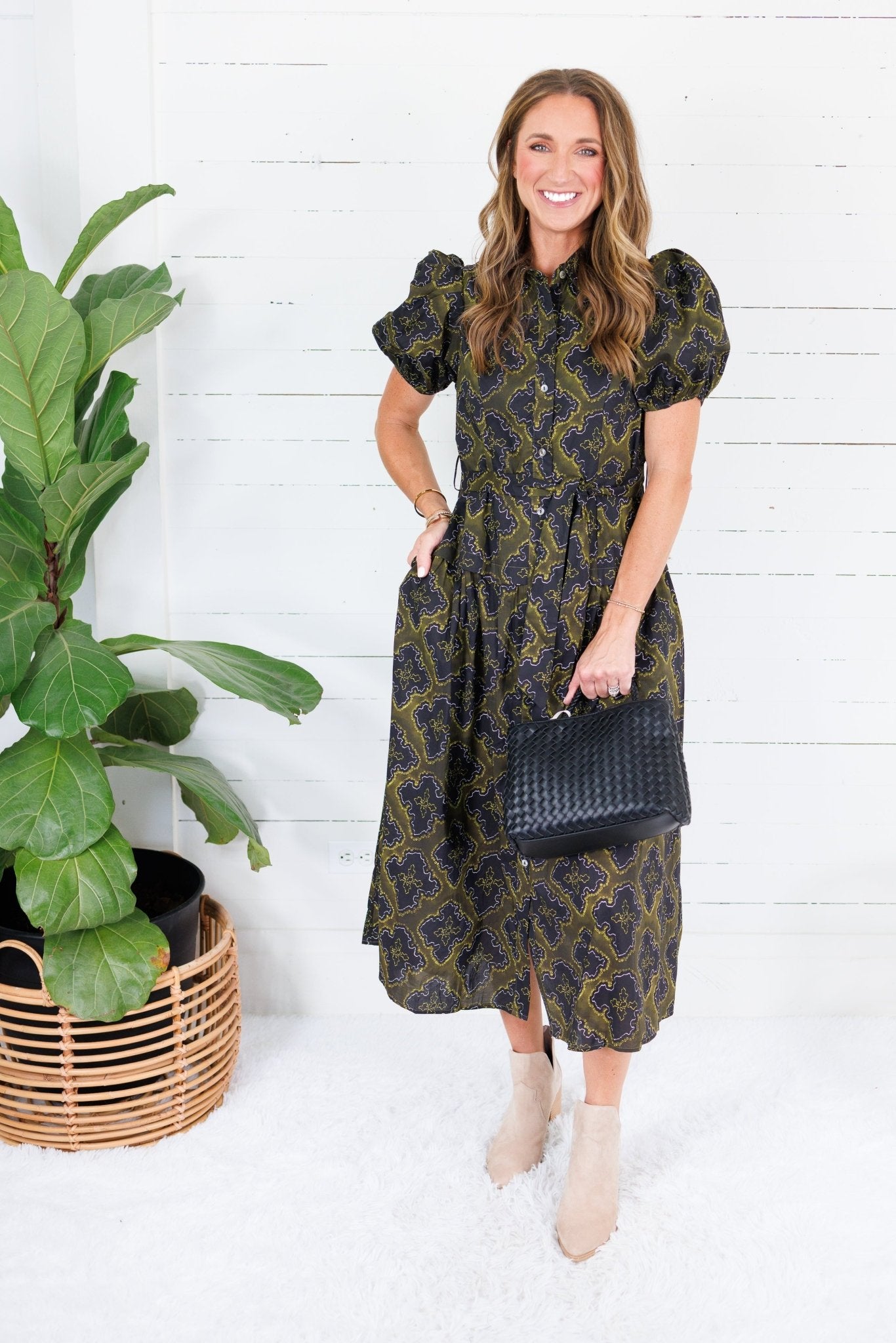 Rebecca Olive Moroccan Tile Dress Entro