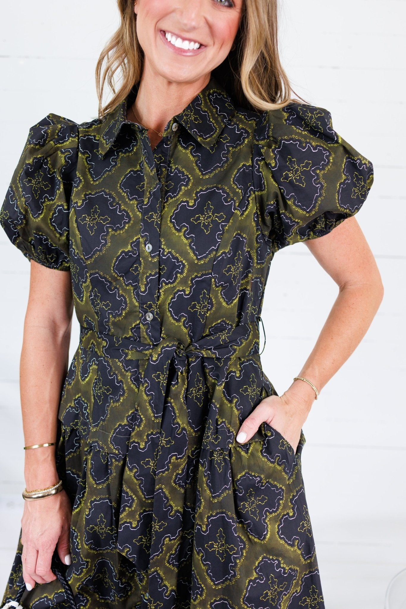 Rebecca Olive Moroccan Tile Dress Entro