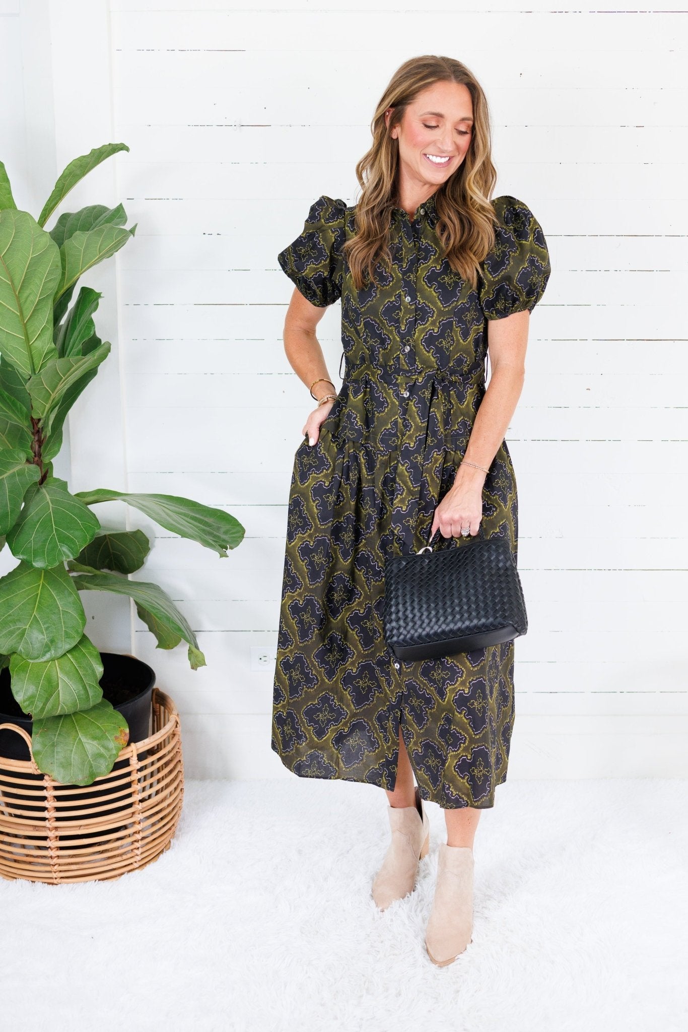 Rebecca Olive Moroccan Tile Dress Entro