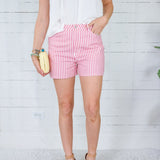 Rebel Pink + White Stripe Shorts Entro