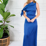 Remi Blue One Shoulder Maxi Dress