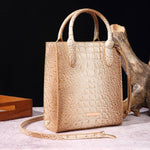 Retro Beige Crocodile Handbag - A4 Accessories - Handbags - Clover + Bee