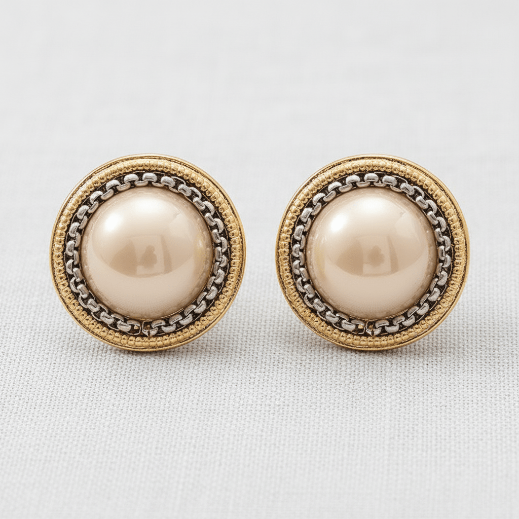 Retro Pearl Chain Stud Earrings - A3 Accessories - Jewelry - Earrings - Clover + Bee