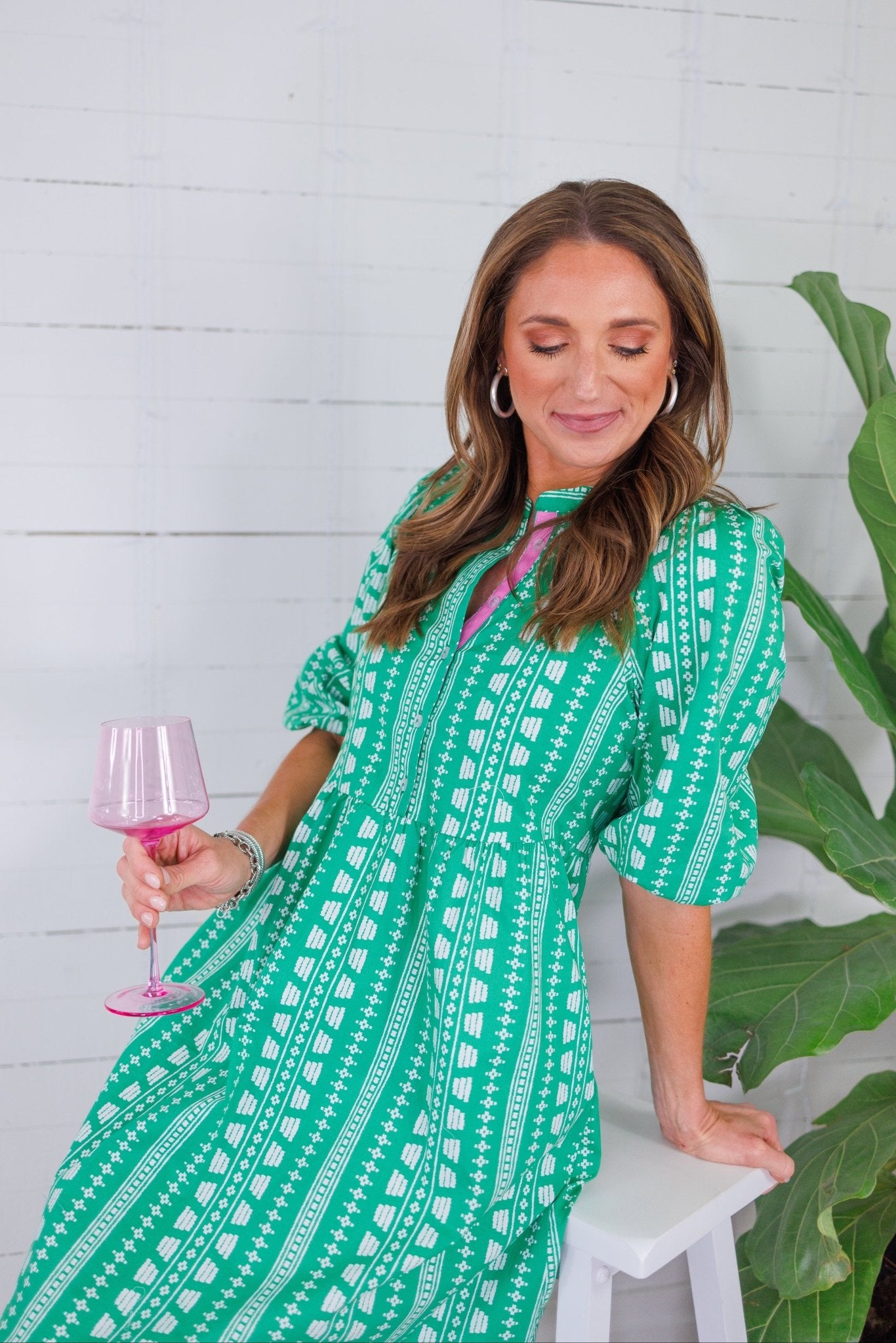 Riley Heritage Stitch Green Maxi Dress Mary Square