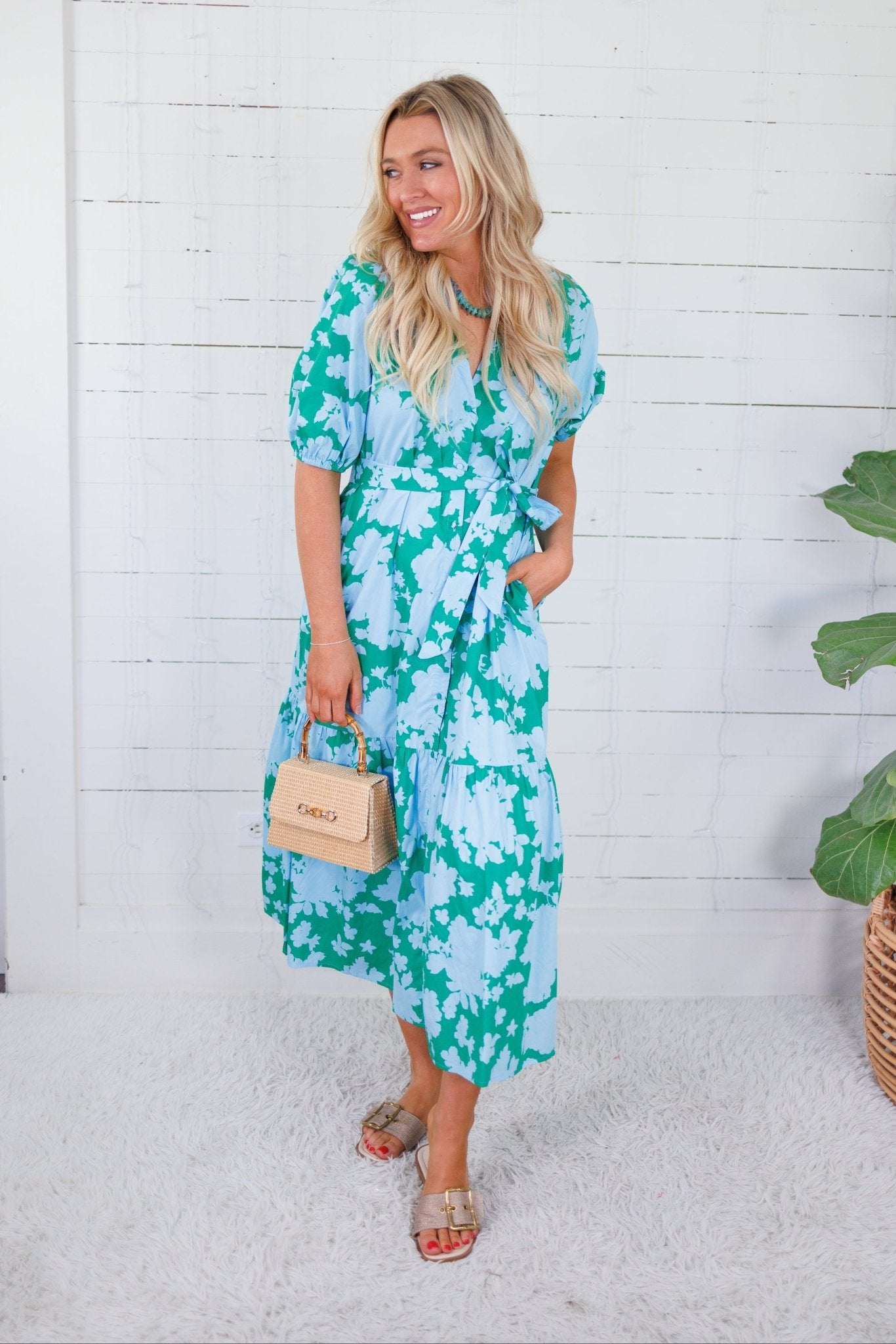 Riona Sky + Kelly Floral Midi Dress Sugarlips 