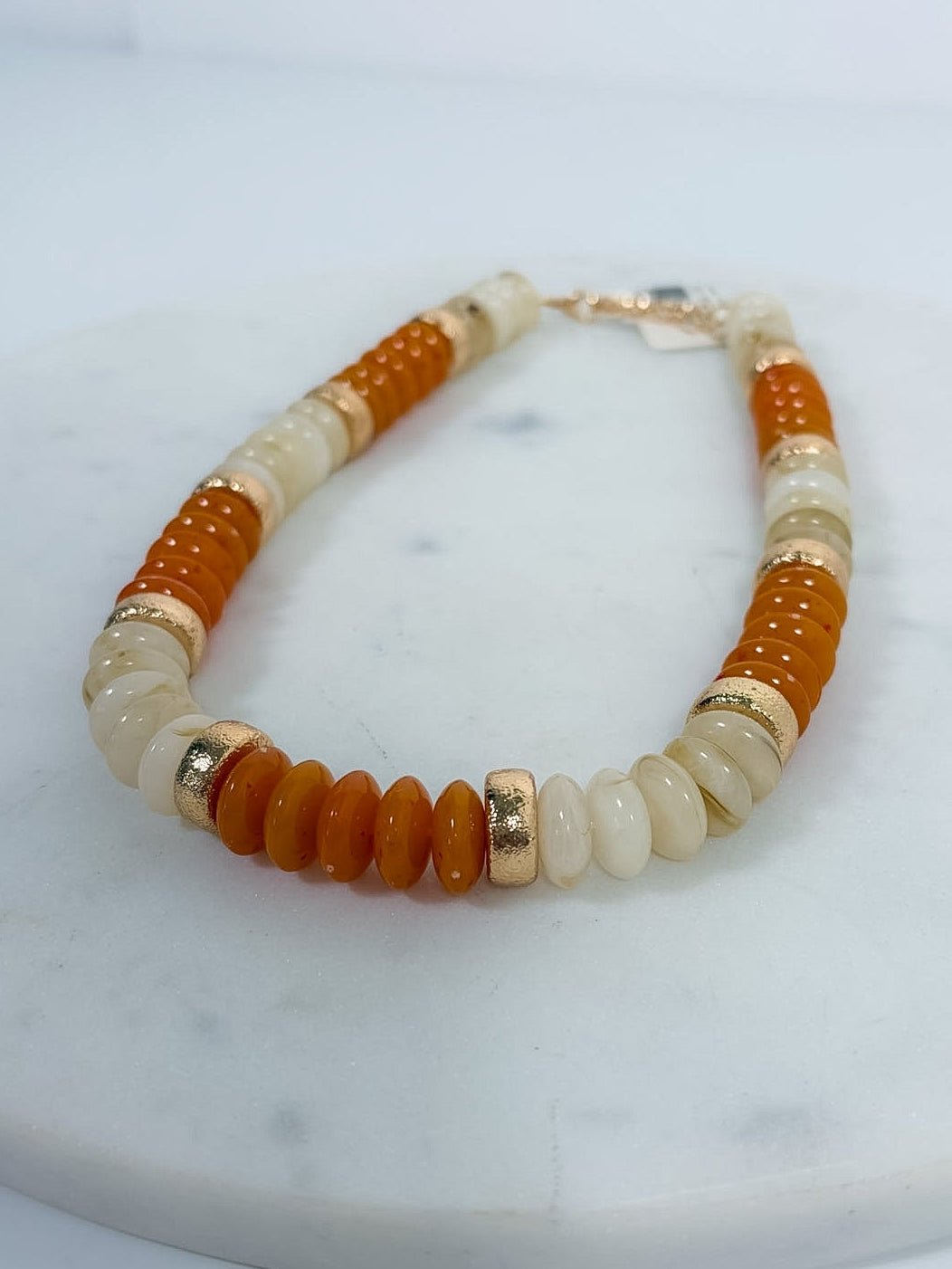Robinson Ivory + Brown Rondelle Necklace