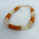 Robinson Ivory + Brown Rondelle Necklace