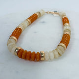Robinson Ivory + Brown Rondelle Necklace