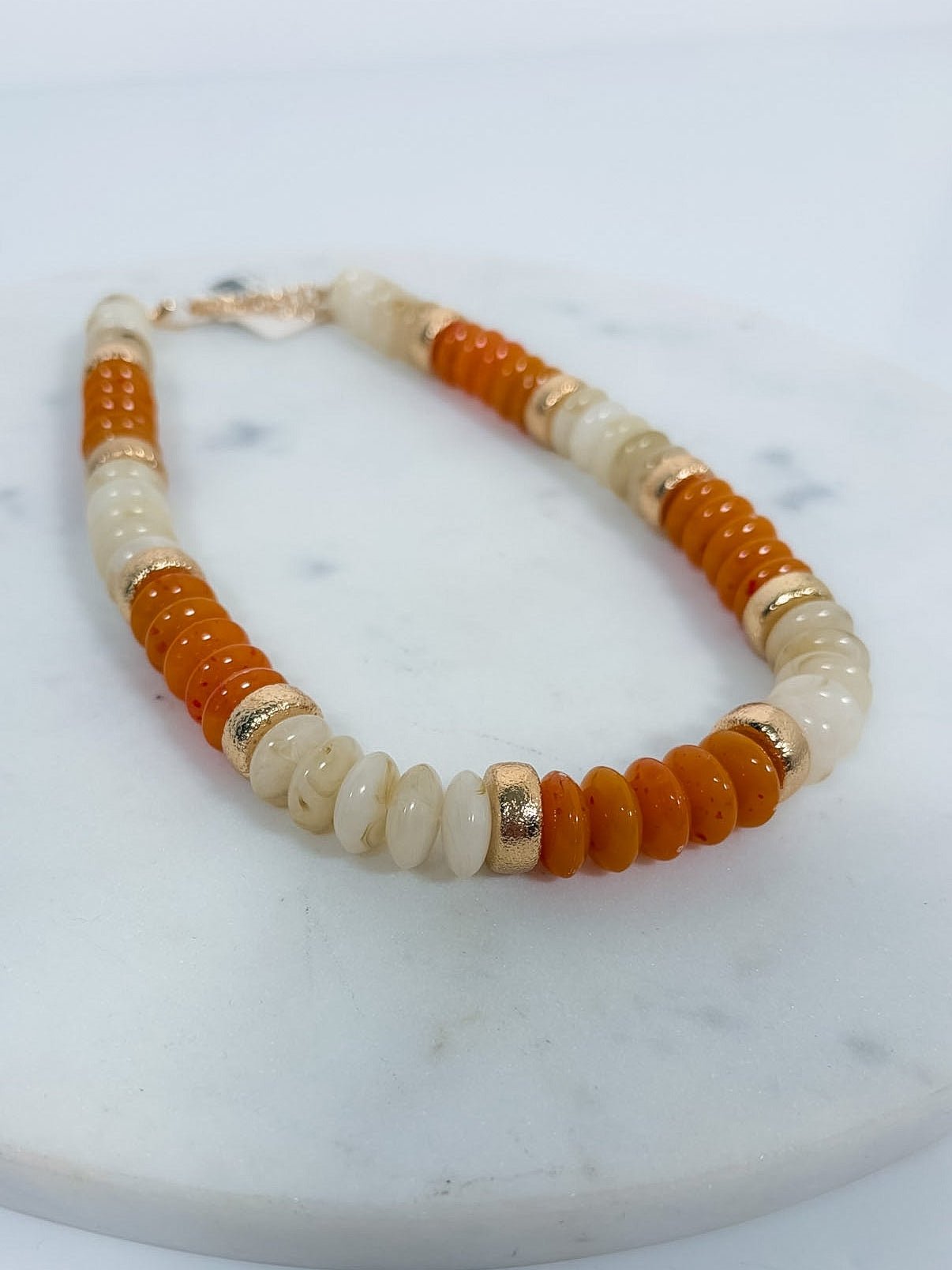 Robinson Ivory + Brown Rondelle Necklace