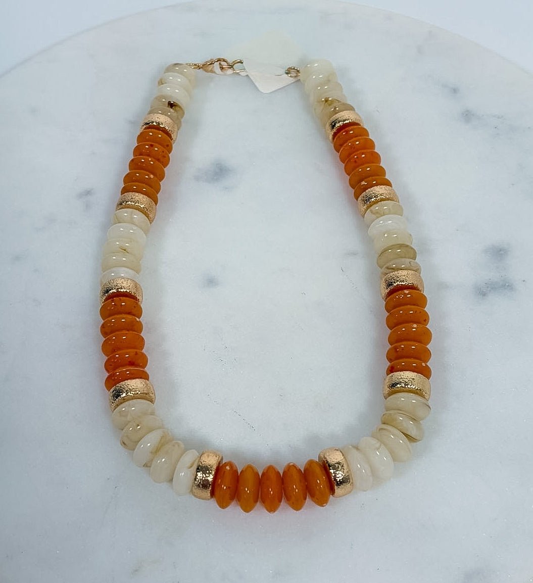 Robinson Ivory + Brown Rondelle Necklace