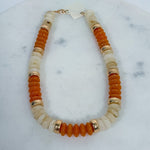 Robinson Ivory + Brown Rondelle Necklace