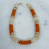 Robinson Ivory + Brown Rondelle Necklace
