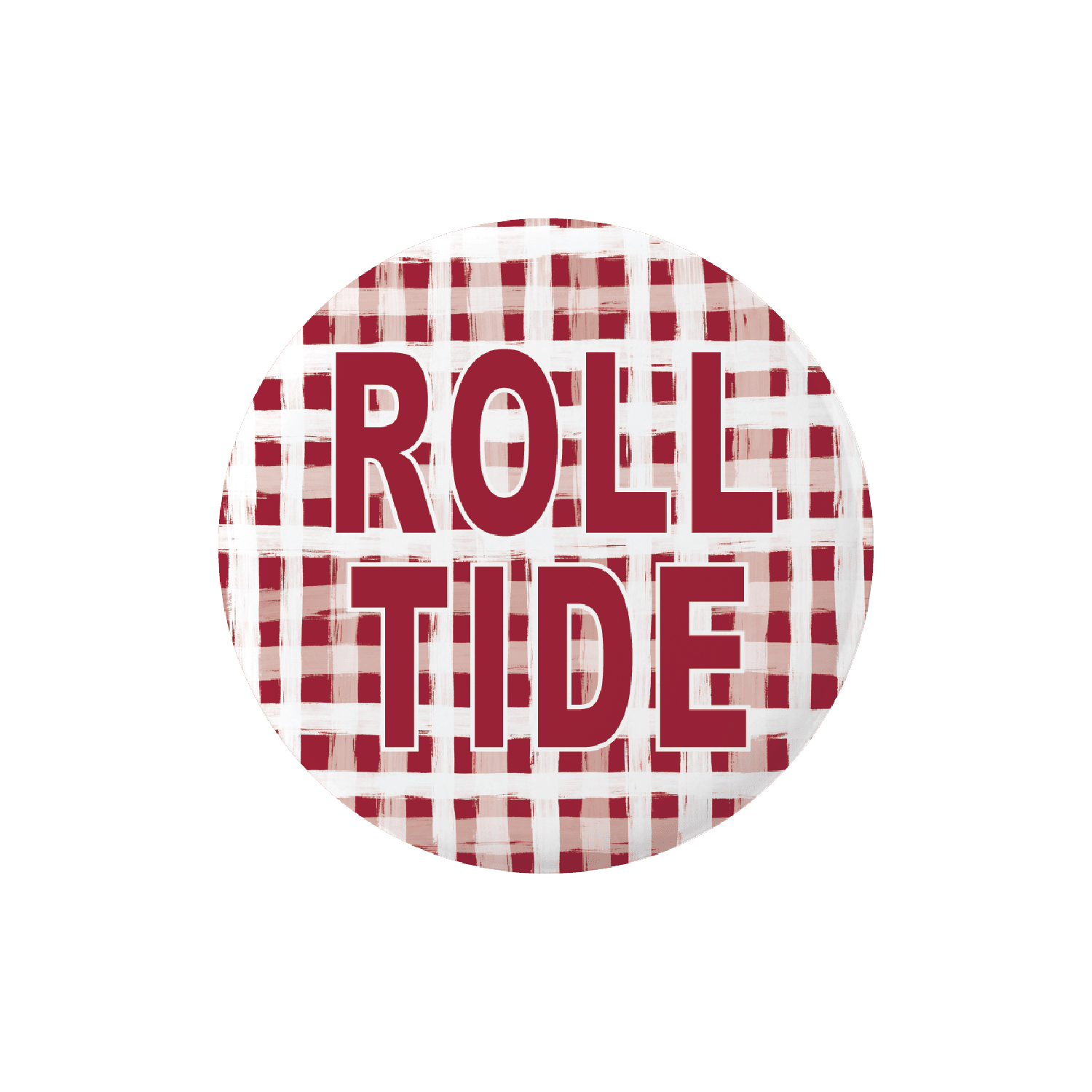 Roll Tide Gingham Button - A3 Accessories - miscellanous - Clover + Bee