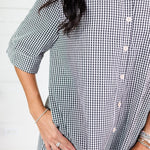 Ronald Black Gingham Mini Dress Karlie