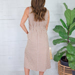 Russell Cocoa Gingham Maxi Dress Anniewear
