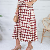 Georgia Brown Geometric Skirt
