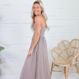 Kalley Brown Gingham Maxi Dress