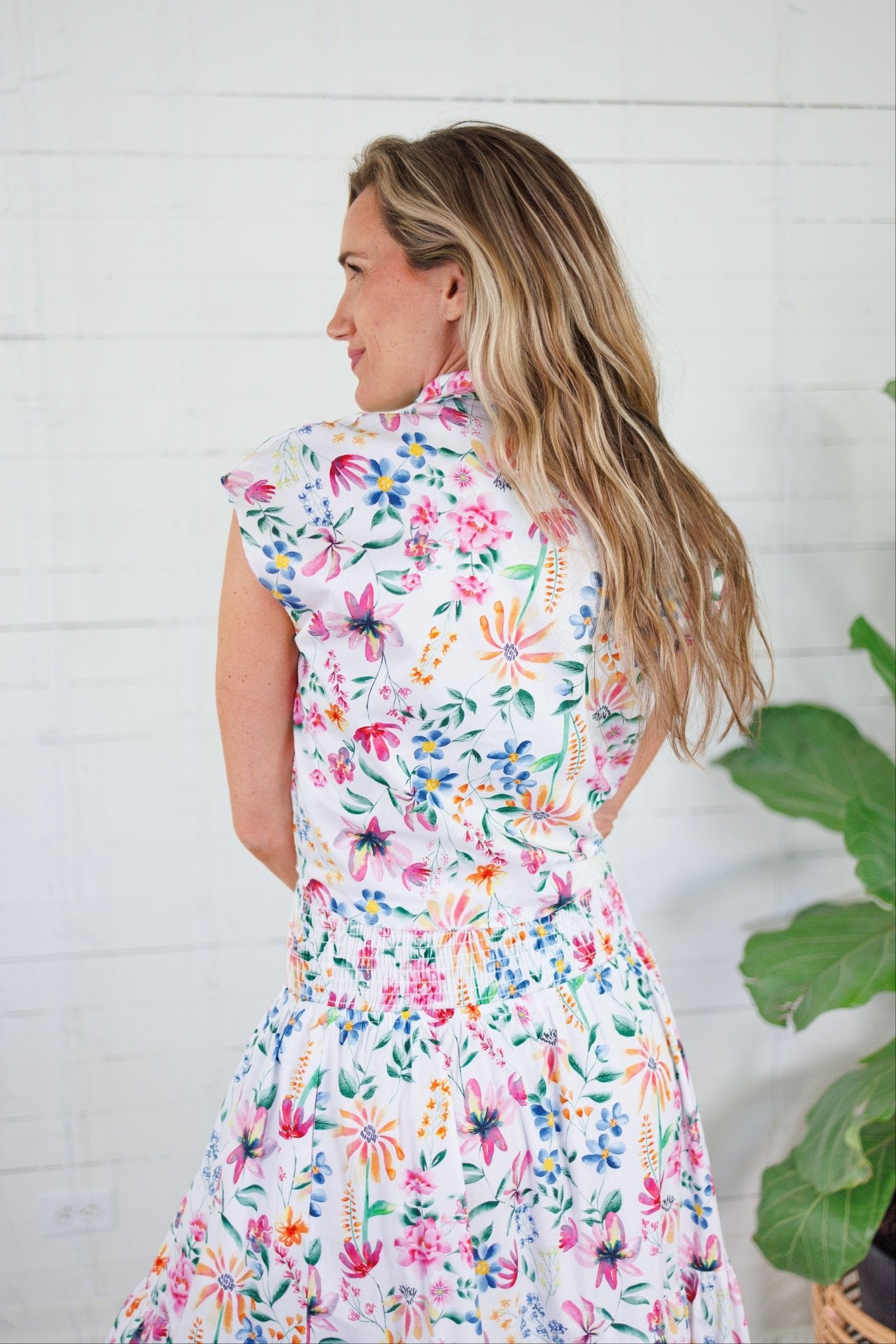 Sabine Garden Rhapsody Tie Front Top Adrienne