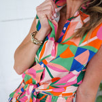 Sabine Petal Pop Tie Front Top Adrienne 