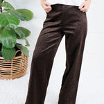 Sampson Choco Embossed Leopard Pants Molly Bracken