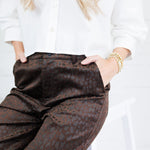 Sampson Choco Embossed Leopard Pants Molly Bracken