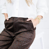 Sampson Choco Embossed Leopard Pants Molly Bracken