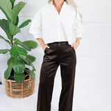 Sampson Choco Embossed Leopard Pants Molly Bracken