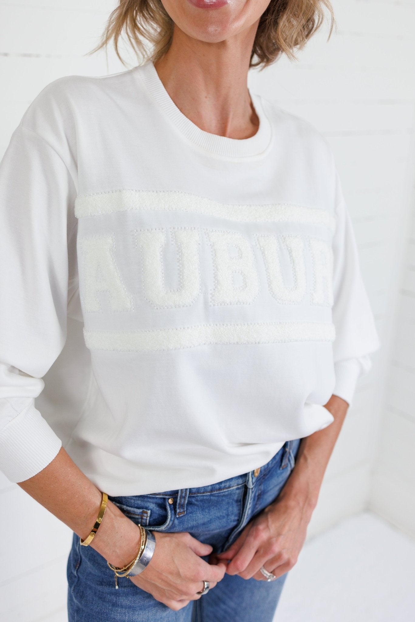 Sarah Ivory Auburn Varsity Sweatshirt Mary Square