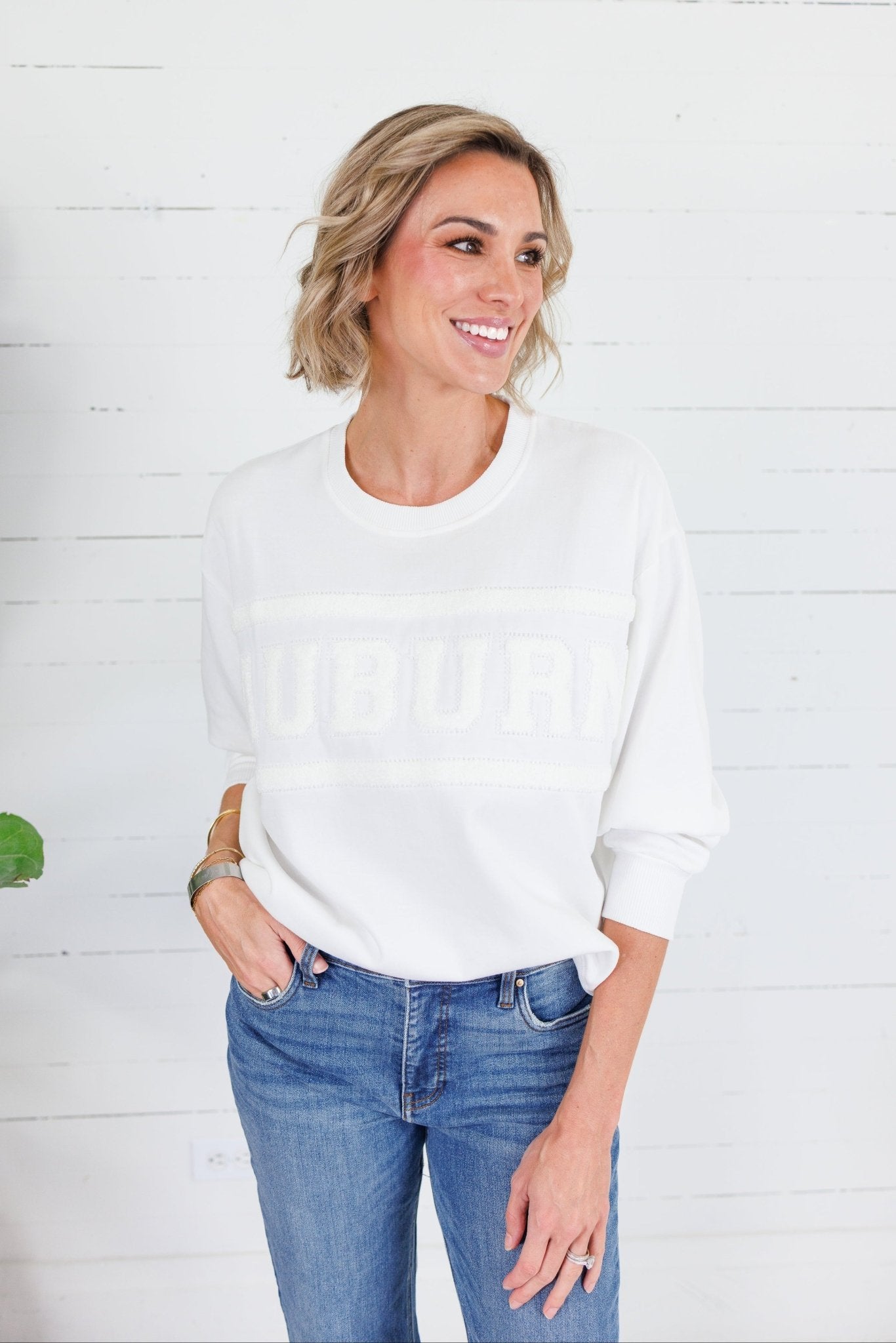 Sarah Ivory Auburn Varsity Sweatshirt Mary Square