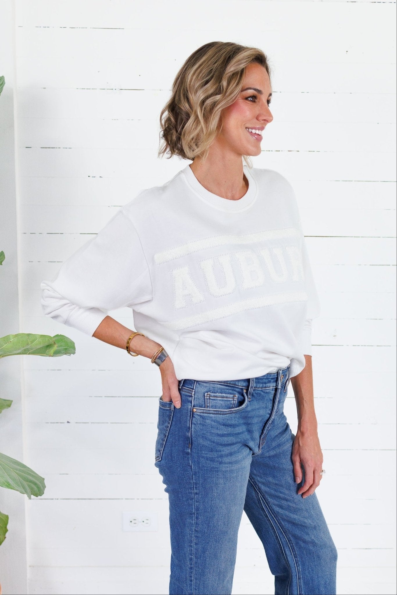 Sarah Ivory Auburn Varsity Sweatshirt Mary Square