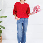 Sarah Red Roll Tide Varsity Sweatshirt Mary Square