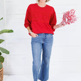 Sarah Red Roll Tide Varsity Sweatshirt Mary Square